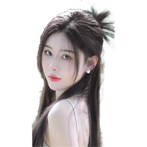Feather shuttlecock hairpin ball head wig lazy grabber fountain wotou natural simulation of female back head headgear