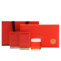 Emblem Six Level Strong Aroma Type Qi Gate Black Tea National Wind 200g Tea Gift Box Flower Fruity Aroma Tea Gift Box Gift