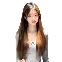Fanjini cool black long straight one piece wig cool long straight wig hair piece is versatile and not picky.
