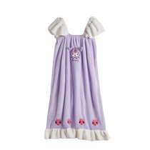 Cute Cartoon Kuromi Bath Skirt Women Can Wear Sanrio 2024 New Bathrobe Quick-Drying Soft Skin-Friendly Bath Towel Skirt