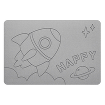 Large River Silicon Algae Mud Suction Pad Toilet Bathroom Ground Mat Anti-Slip Toilet Doormat Footbed Water Suction Board Bathroom