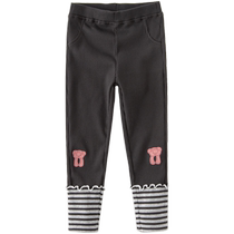 (Same style in the mall) David Bella childrens leggings girls pants 2024 new spring and middle-aged childrens knitted pants