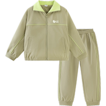 Mini Balabala Boys and Girls Long Sleeve Suit 2024 Spring and Autumn New Baby Loose Fashionable Childrens Suit