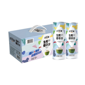 【欢乐家】植物蛋白生榨椰子汁245ml*12罐