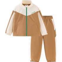 (Same style in the mall) Mini Bala sports style long-sleeved suit for boys and girls outdoor contrasting colors autumn 2024 new