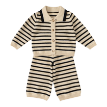 Girls Spring Sweaters 2024 New Girls Clothes Fashionable Western Suits Childrens Suits Womens Suits Sweater Trendy