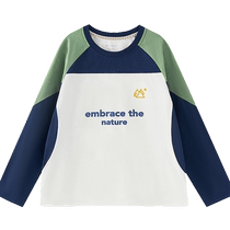Ueki Childrens Clothing Outdoor Series Round Neck Boys T-Shirt 2024 New Childrens Clothing Autumn Medium and Big Children T-Shirt Tops