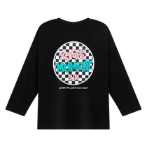 Zuoxi childrens clothing boys long-sleeved T-shirt pure cotton childrens autumn bottoming shirt 2024 new checkerboard autumn top