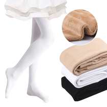 Babudou 2-pack girls pantyhose autumn and winter velvet thickened childrens leggings white dance socks for babies