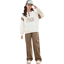 Yibeitong girls sweatshirt suit spring and autumn childrens casual sportswear spring girls clothes and big childrens spring clothes