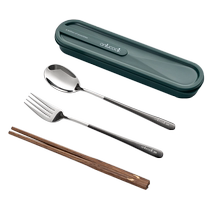onlycook 304 stainless steel portable tableware childrens chopsticks spoon fork set student special cutlery box