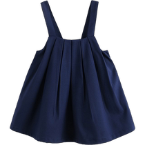 Mark Jenny girls retro college loose pleated suspender skirt dress childrens skirt autumn clothing