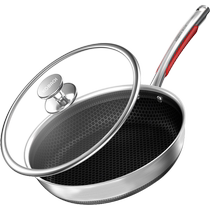 Konbachs official flagship 316 stainless steel double-sided frying pan anti-stick frying pan steak omelette pan special magnetic burning