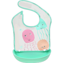 Childrens waterproof and anti-dirty bibs and rice pockets for boys and girls baby bibs for children eating smocks silicone aprons for summer