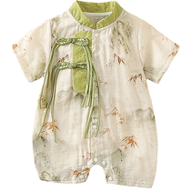 Yibeitong Chinese style baby summer girl baby Chinese style jumpsuit summer full moon hundred days banquet clothes one year old dress