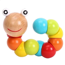 Bébé amusement Distortion Caterpillar corde perle couleur cognitive éducation précoce jouet 1