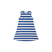 Plant wood Scout Coloured striped vest Girl with dress 2024 Summer dress New Child in a long dress