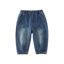 Zizi Bear Boy Jeans Children Pants Spring Autumn section 2024 New middle children casual pants in childrens pants