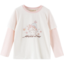 David Bella girls long-sleeved bottoming shirt childrens T-shirt girls cotton tops womens 2024 autumn new childrens clothing
