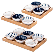 onlycook Japanese ceramic tea snack plate fruit plate household nut and dried fruit storage box wooden plate tray