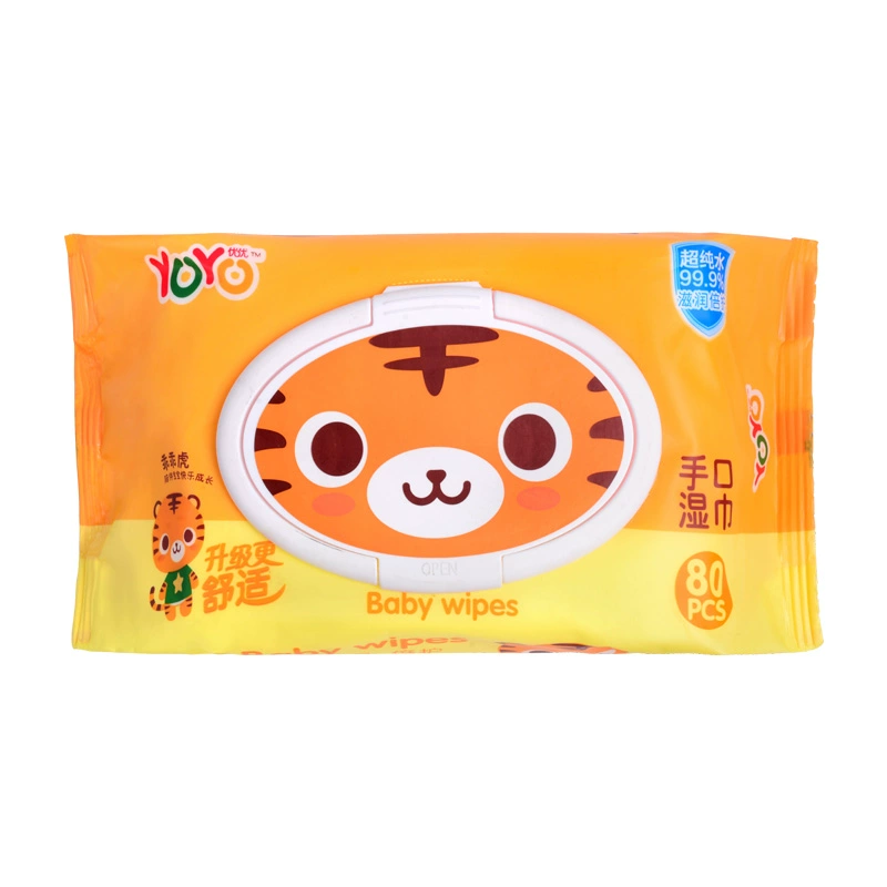 Khăn lau miệng cho bé Youyou 80 miếng / gói (Guaiguahu) - Khăn ướt