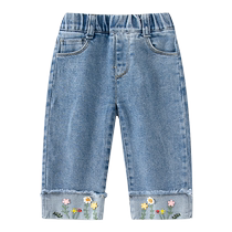 Banxidi girls jeans autumn clothing new fashionable childrens pants childrens straight pants spring and autumn baby casual pants