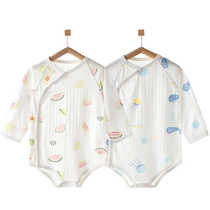 Colorful baby room baby bag fart coat long-sleeved baby triangle robe romper suit spring and autumn thin newborn monk suit pure cotton