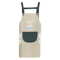 Yunlei cute suspender apron kitchen cooking waterproof and oil-proof work clothes for men and women smock apron