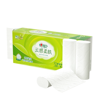 心相印云感柔肤4层100g12卷卫生纸无芯卷纸厕纸卫生纸手纸厕纸
