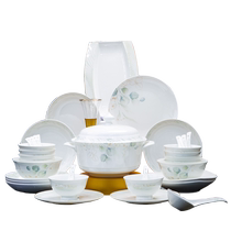 Yunzhihe Bowl Home 2024 New Light Luxury Bone China Tableware Set Jingdezhen Ceramic Bowl Set Home