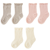 Tongtai baby socks for all seasons boys and girls mid-tube boneless wide-mouth socks boys supplies 3 pairs