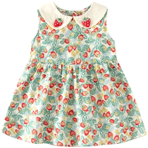 Banxidi girls summer dress new fashion style one year old baby girl dress children vest princess dress summer