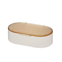 Qiao Assistant Light Luxury Soap Box Creative Covered Drain Box Portable Home Bathroom Bathroom Storage Soap Box