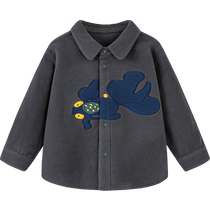 (New Year Intangible Cultural Heritage Co-branded) Mini Balabala Boys Shirt 2025 Spring Antistatic Polar Fleece Top