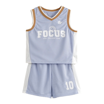 (Mesh quick-drying) Mark Jenny boys vest shorts sports suit childrens basketball uniform summer wear