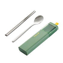 onlycook Nordic 304 stainless steel chopsticks and spoons set student portable tableware chopsticks and spoons storage box for one person