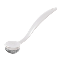 Xiangjiamei long-handled stainless steel pot brush dishwashing pot artifact pot washing brush kitchen special cleaning iron steel wire ball