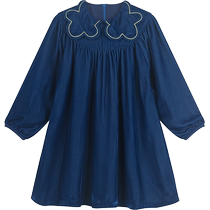 Maradin childrens clothing little girls dress autumn clothing new cute skirt baby girl doll collar velvet princess dress
