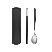 Guangyi 304 stainless steel spoon alloy chopsticks tableware set portable tableware three-piece set GY7629