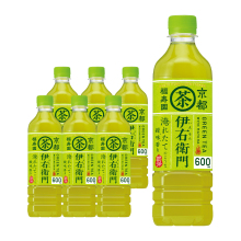 三得利日本进口绿茶饮料600ml*6瓶