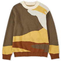 Youlan Childrens Mountain Jacquard Sweater 2023 Autumn New Soft Fit Comfortable Skin-Friendly Sweater for Boys and Girls