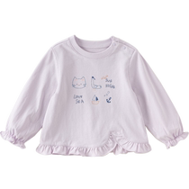 David Bella girls long-sleeved spring T-shirt childrens bottoming shirt 2024 new baby girl pure cotton top