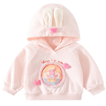 Banxidi girls sweatshirt autumn new fashion style baby girl princess top childrens hooded spring and autumn childrens clothing