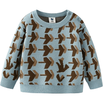 (Skin Friendly Sweater) Mini Balabala Boys and Girls Baby Winter Childrens Sweater Warm Sweater 2024