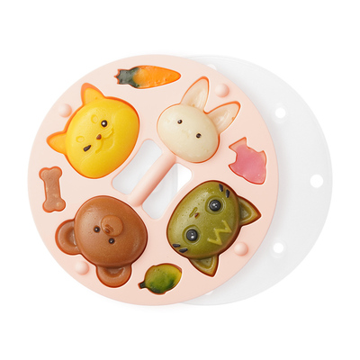 展艺铂金硅胶米糕模 蒸糕宝宝辅食模具卡通布丁可蒸婴儿饼干工具