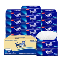 (Protagoniste bleu) Tempo Depot Soft Draw Classic Papier toilette en boîte à 4 couches non parfumé 90 tirages * 18 paquets