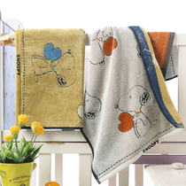 Gold towel pure cotton Snoopy joint model thick water-absorbent cut velvet soft jacquard men and women face wash home