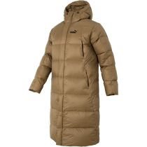 Puma Mens Long Hooded Down Jacket Simple Fashionable Warm Sports Leisure Down Jacket