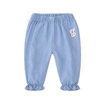 Yiqi baby girls jeans summer baby butt pants summer childrens trousers thin childrens clothing summer style