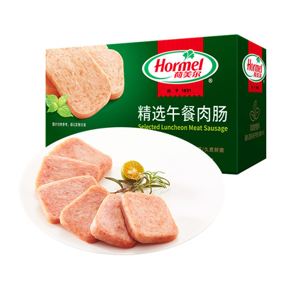 荷美尔精选午餐肉肠家用罐头泡面搭档冷藏猪肉香肠速食300g*1盒